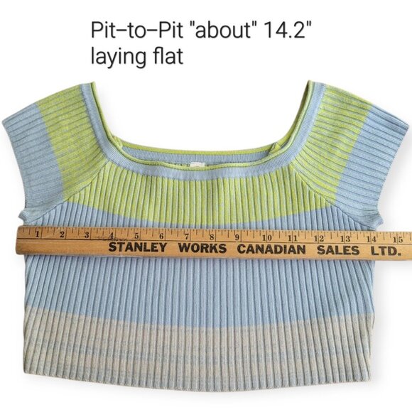 Anthropologie Crop Square Neck Knit Size S NWT - Picture 7 of 12